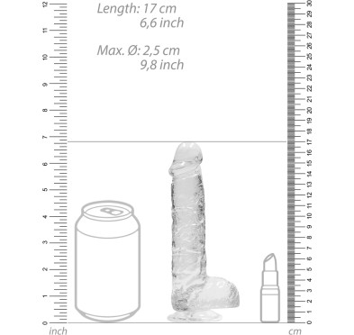 RealRock - Realistyczne dildo z jądrami 15 cm